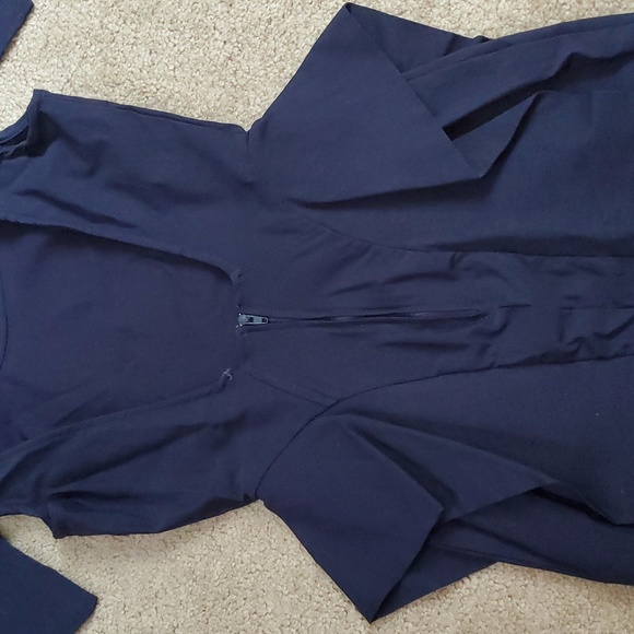 Navy peplum bodycon dress - Picture 3 of 8